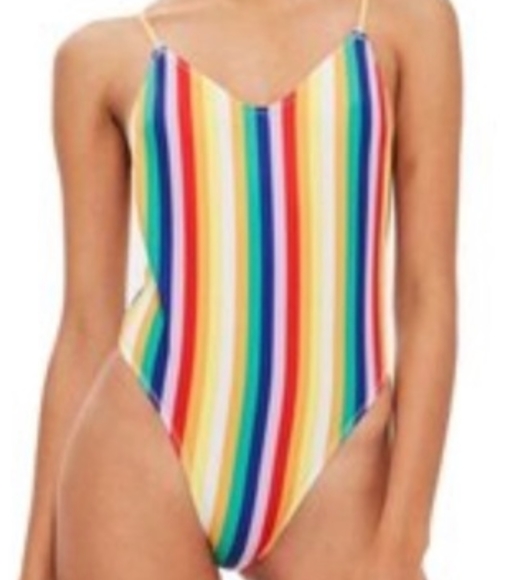 Kendall and Kylie Stripe One Piece Swimsuit New - Picture 7 of 8